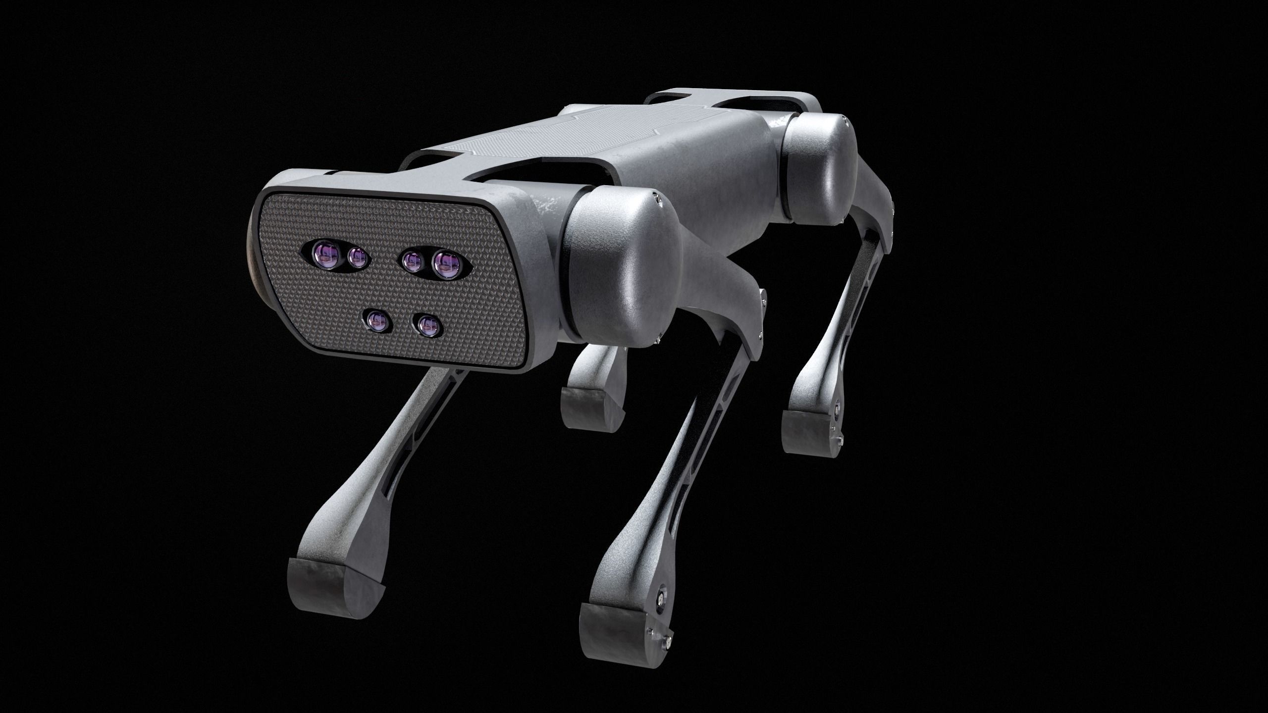 Alien-Go Robot Dog PBR Gameready Low-poly 3D model_3