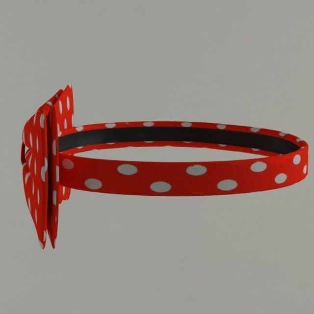 bowtie bow tie with dots 3D model_4