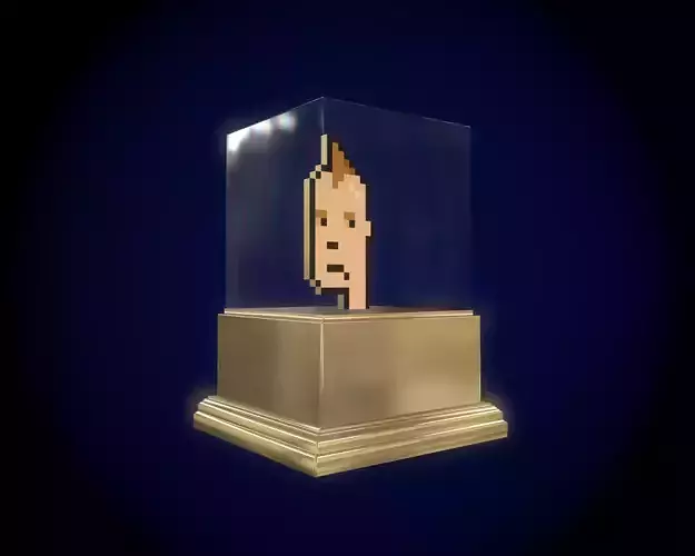 Gold punk Low-poly 3D model