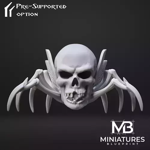 Wings Skull Spider 3D print model