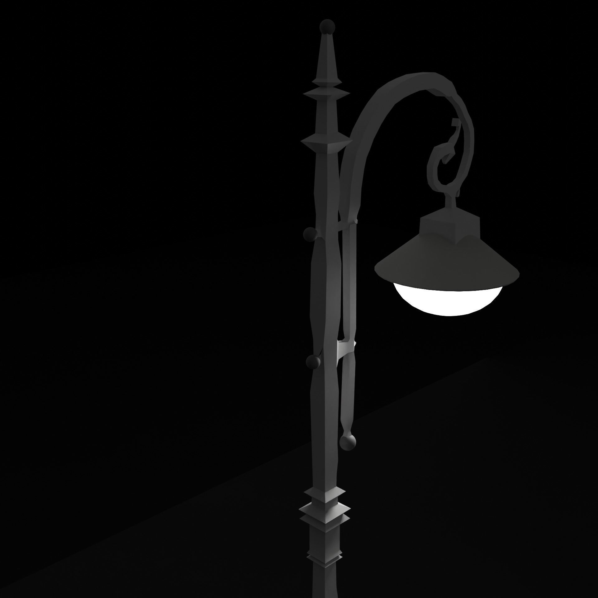 Street light PBR low-poly game ready Free low-poly 3D model_1