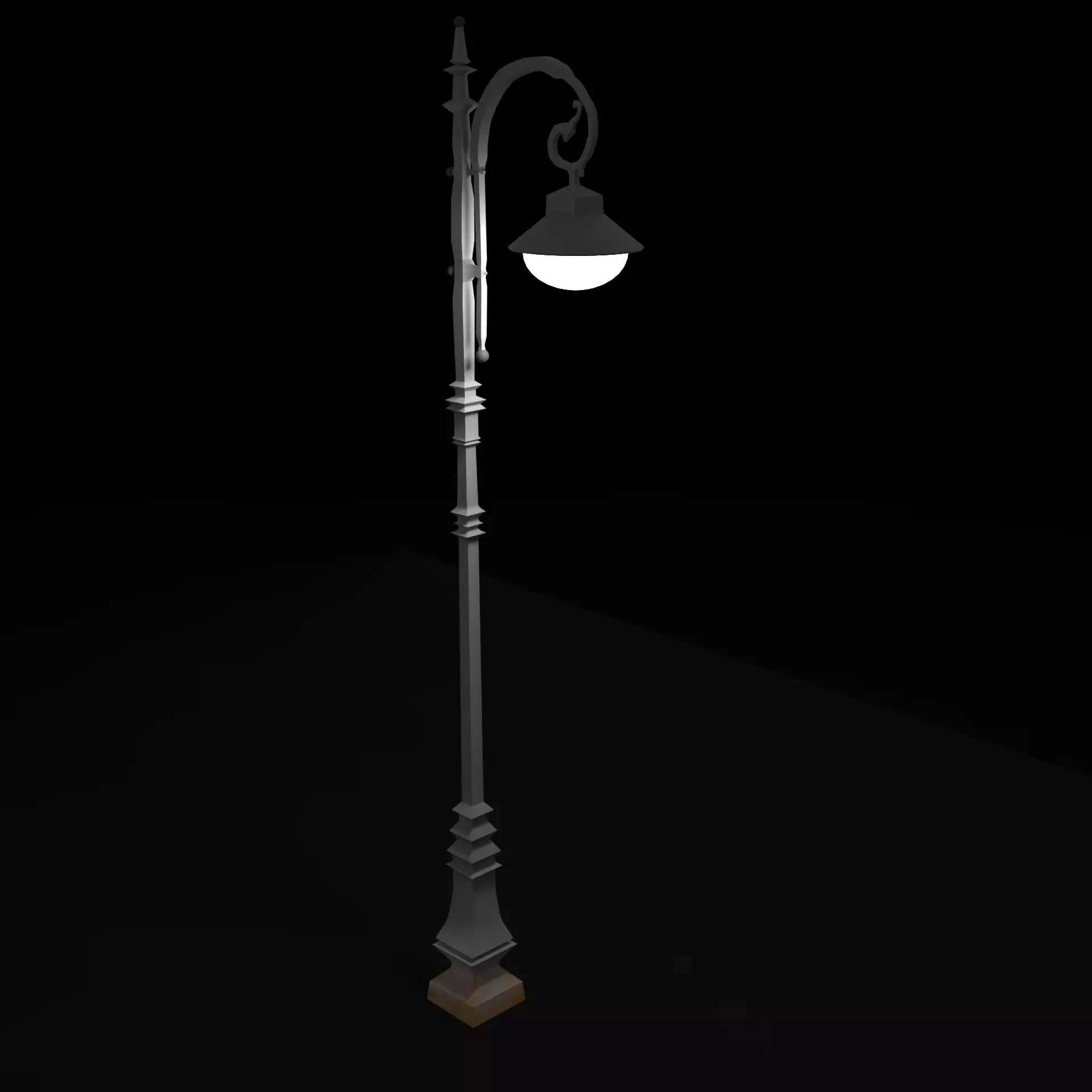 Street light PBR low-poly game ready Free low-poly 3D model_0