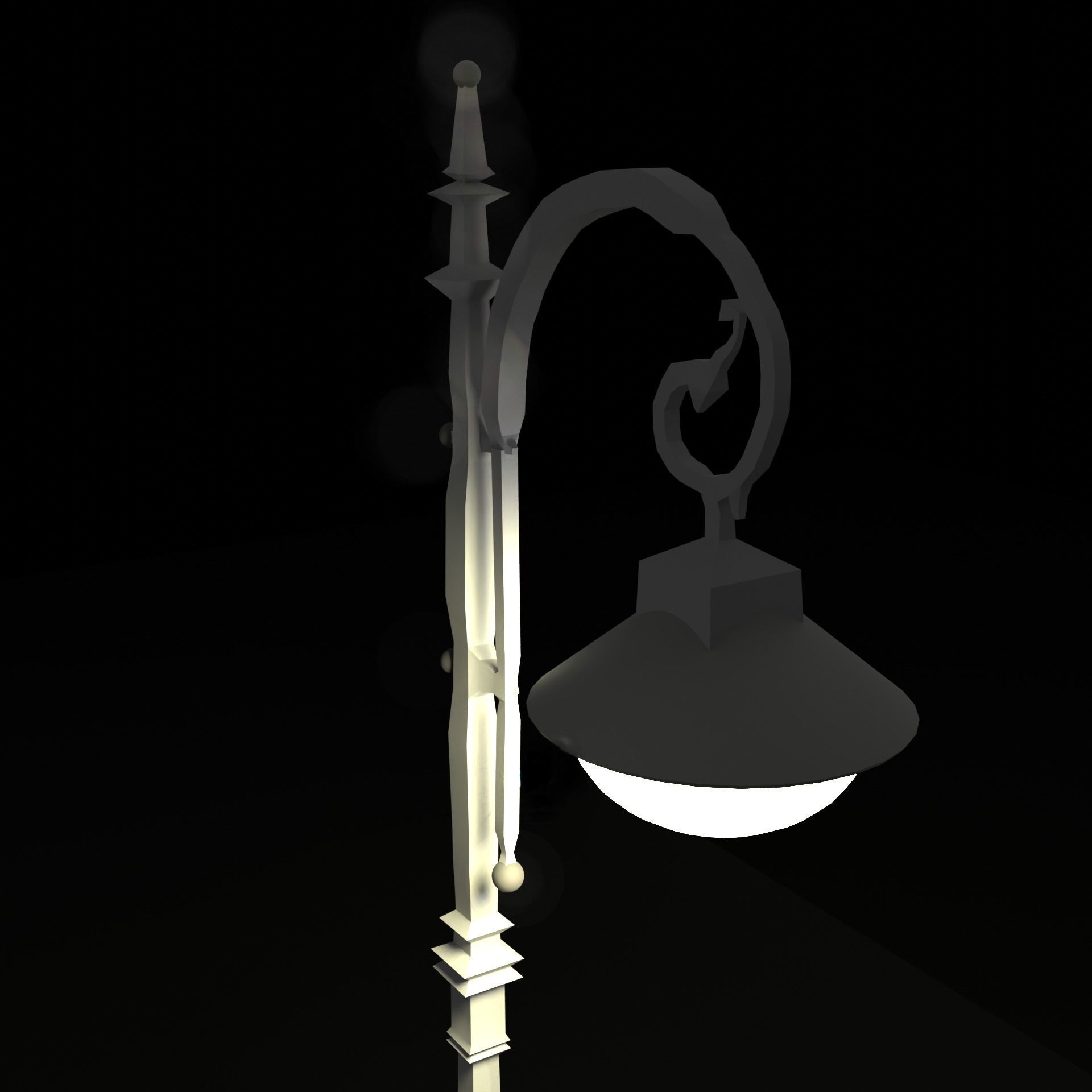 Street light PBR low-poly game ready Free low-poly 3D model_4