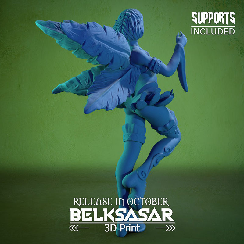 Fairy Bard Normal Topless And Nude 3D print model_15