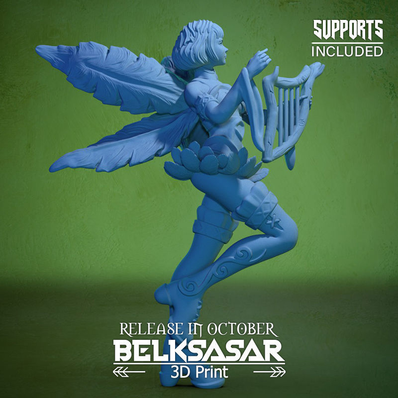 Fairy Bard Normal Topless And Nude 3D print model_17