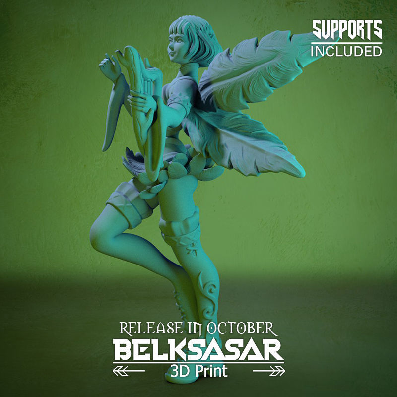 Fairy Bard Normal Topless And Nude 3D print model_7