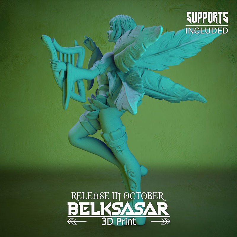 Fairy Bard Normal Topless And Nude 3D print model_9