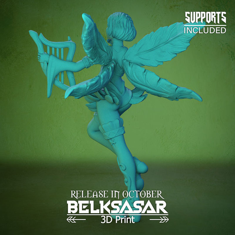 Fairy Bard Normal Topless And Nude 3D print model_11