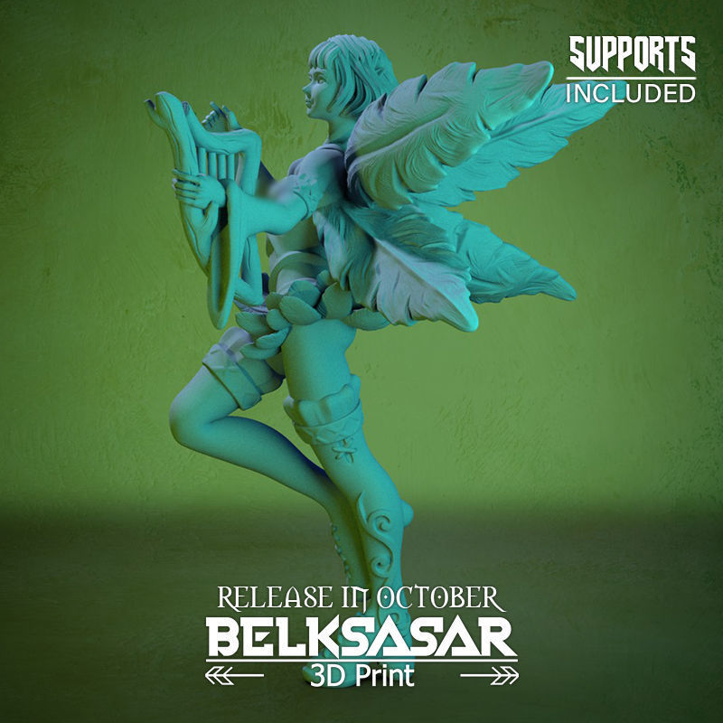 Fairy Bard Normal Topless And Nude 3D print model_4