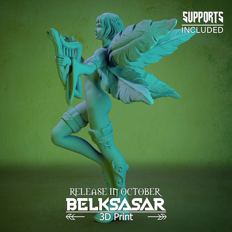 Fairy Bard Normal Topless And Nude 3D print model_12