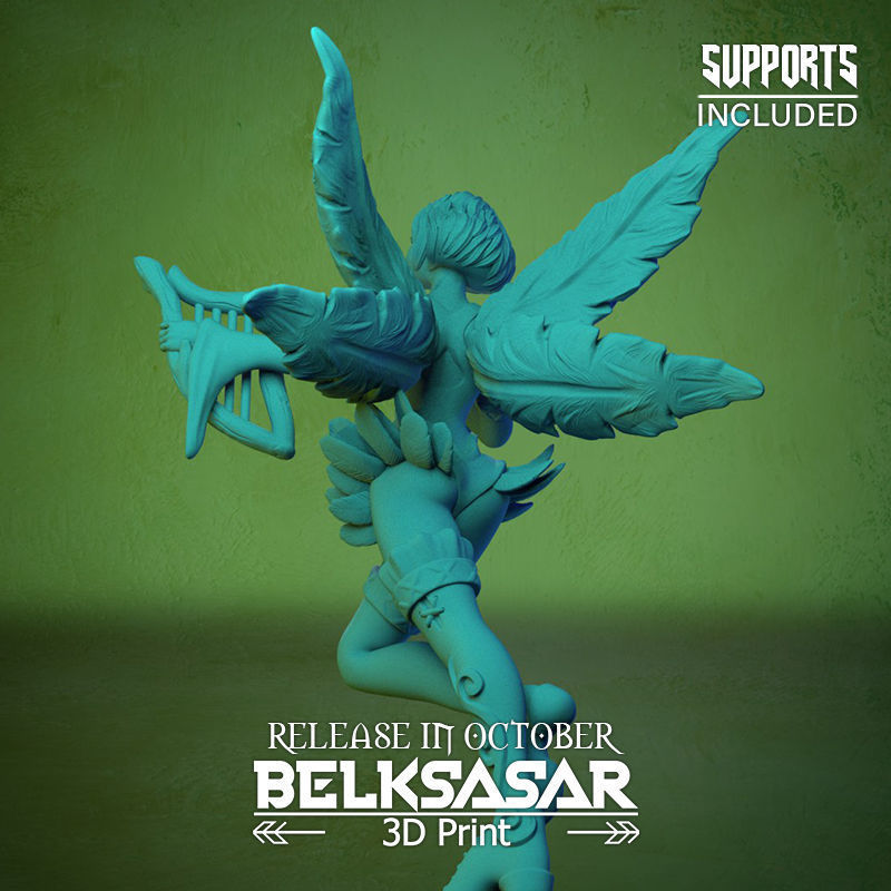 Fairy Bard Normal Topless And Nude 3D print model_43