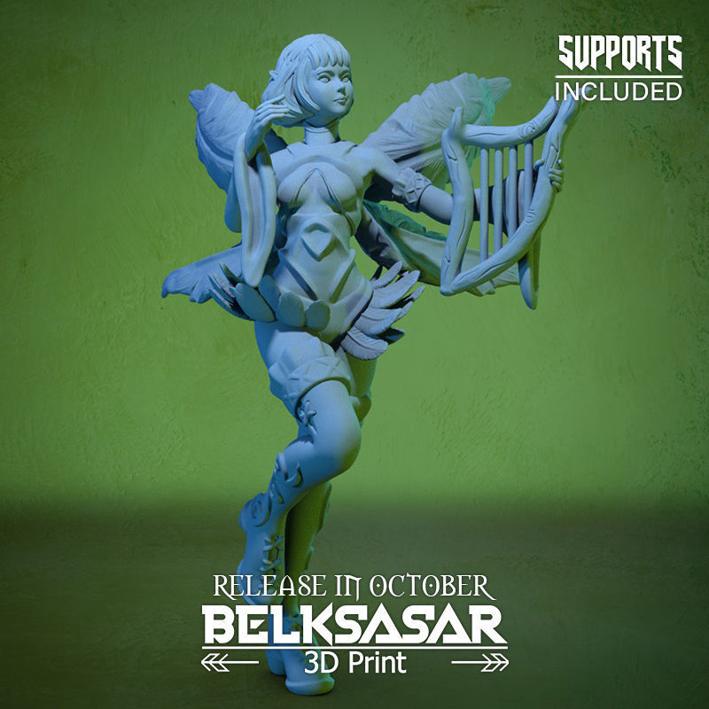 Fairy Bard Normal Topless And Nude 3D print model_3