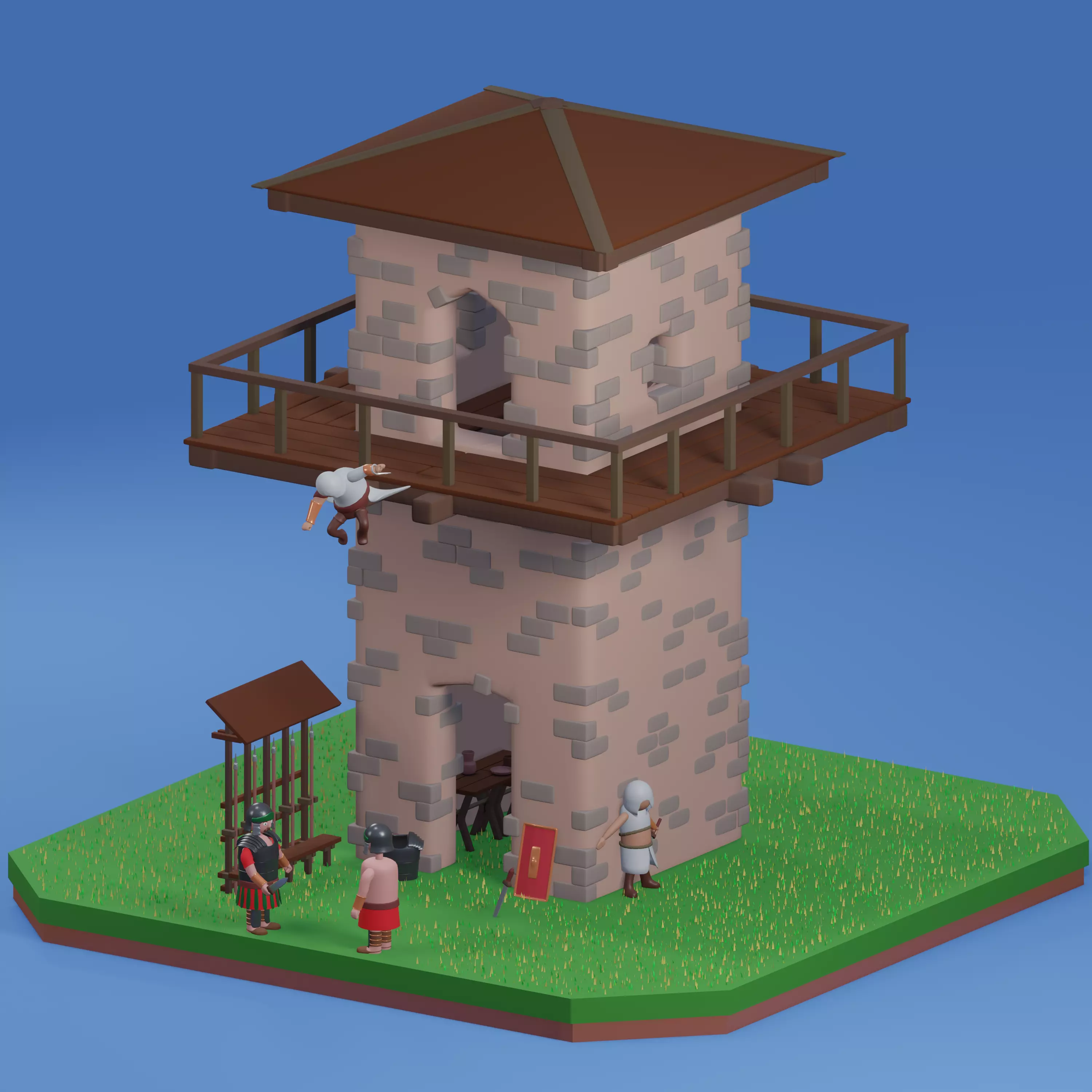 assassins creed isometry Low-poly 3D model