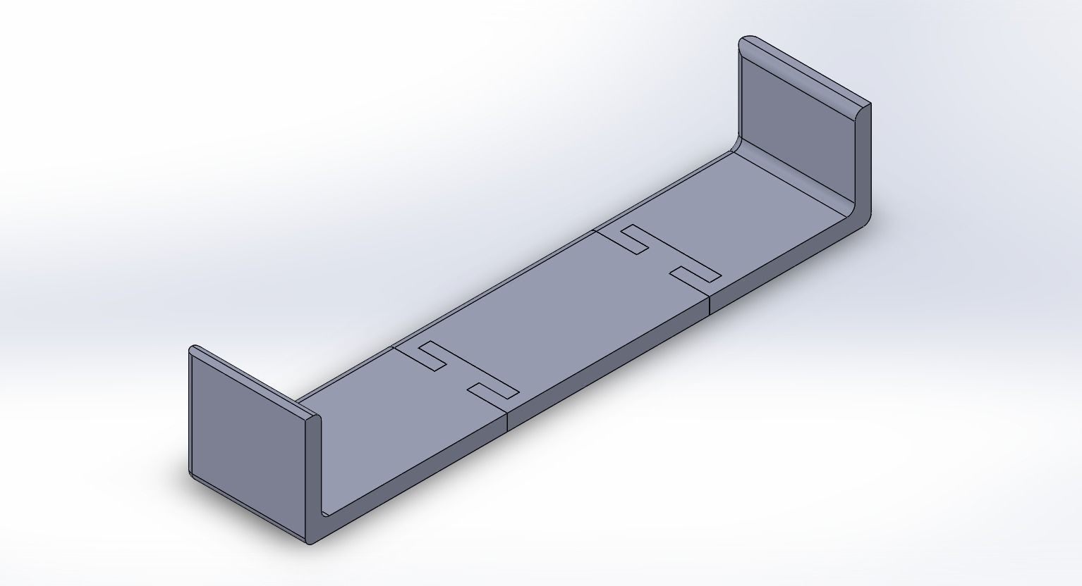 Modular Fillet Edged Shelf 3D print model_1
