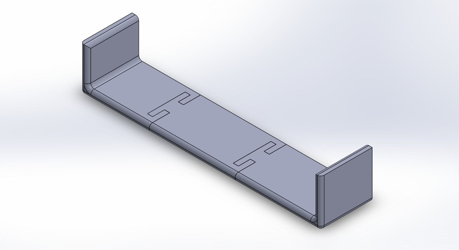 Modular Fillet Edged Shelf 3D print model_2