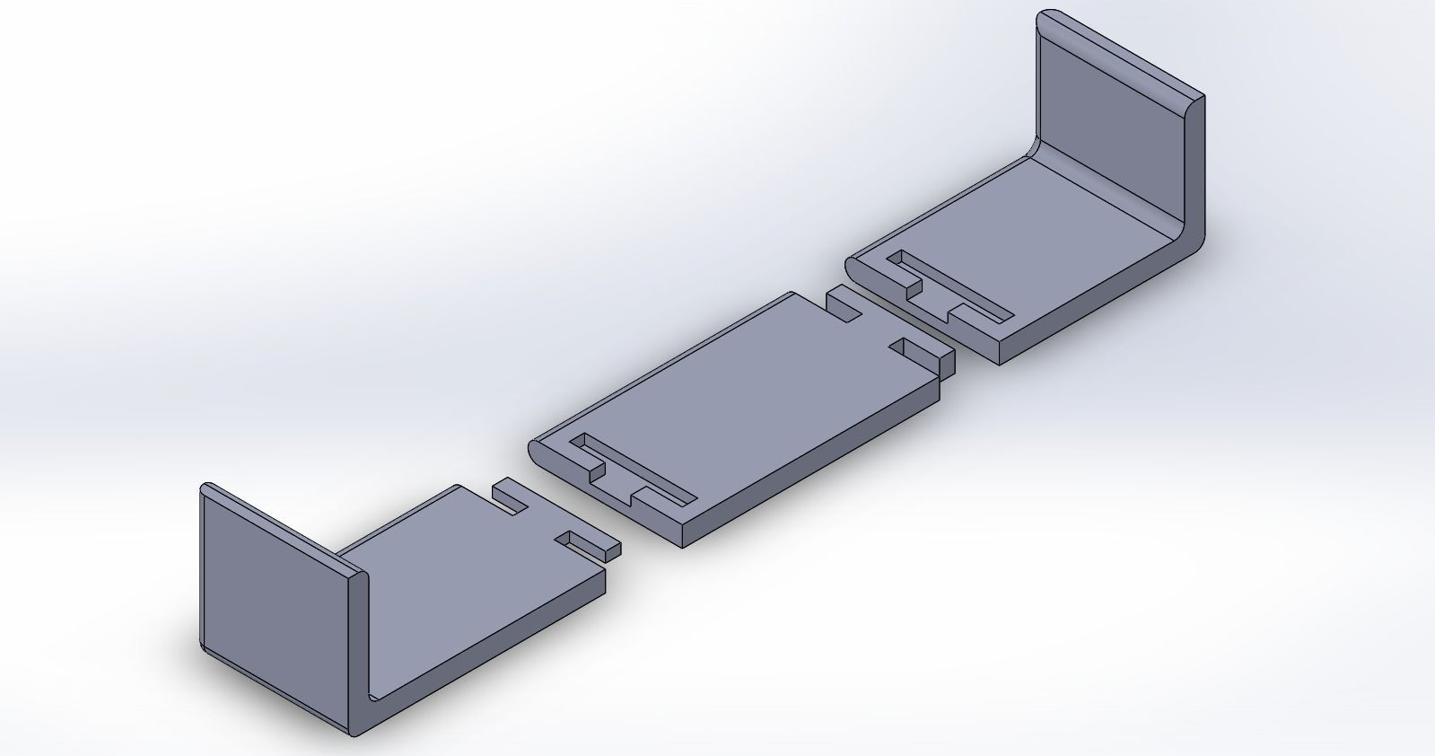 Modular Fillet Edged Shelf 3D print model_3