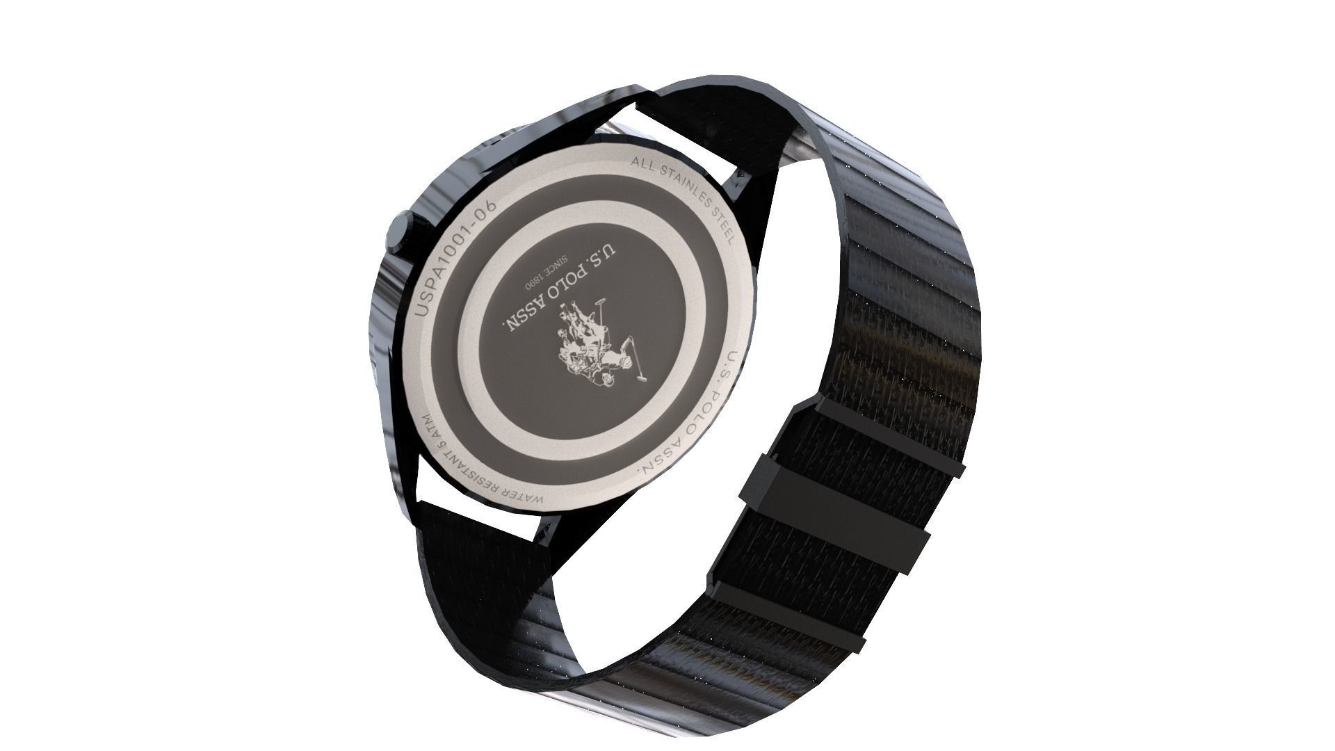 Lowpoly PBR Watch US Polo  Low-poly 3D model_1