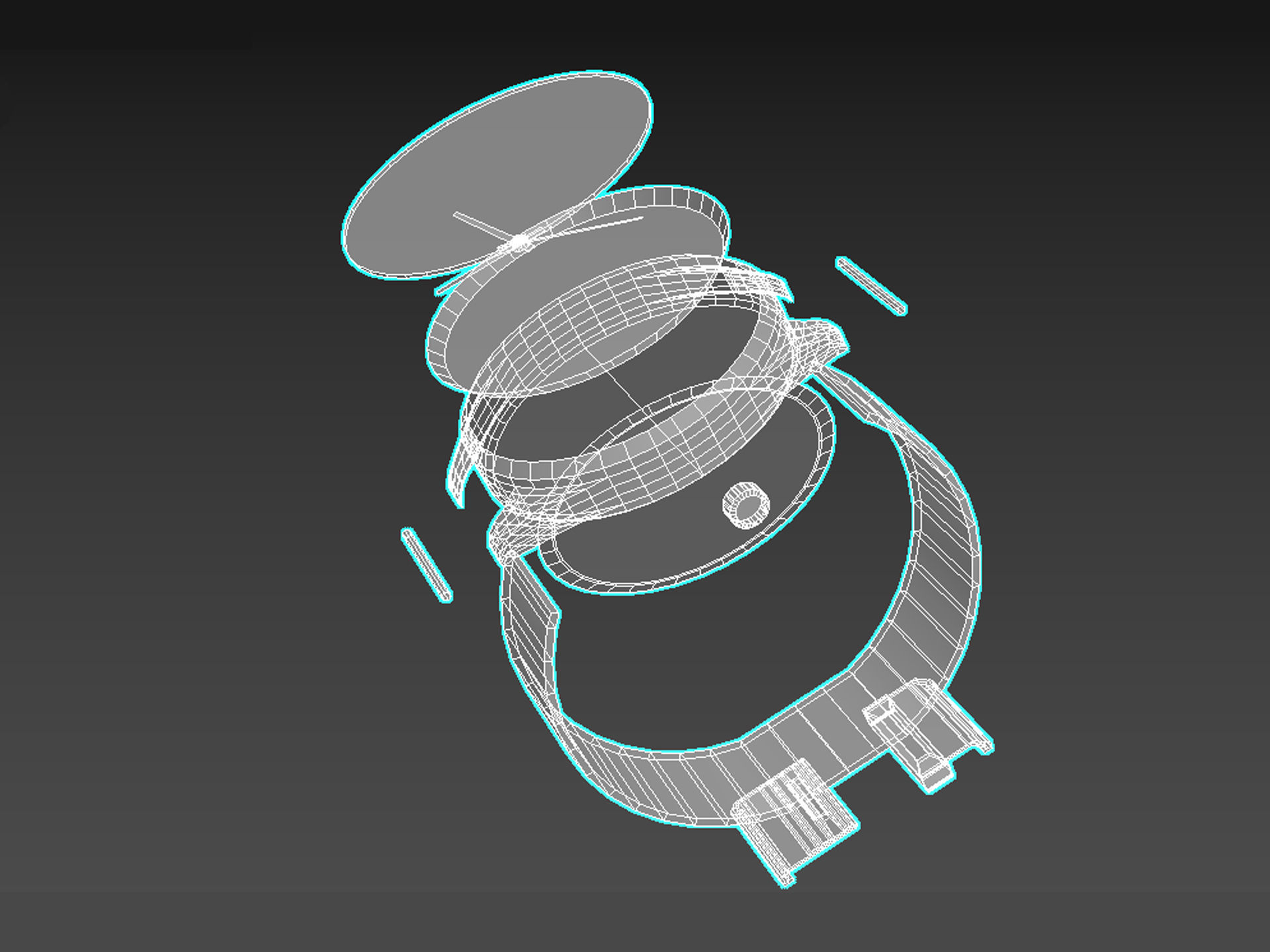 Lowpoly PBR Watch US Polo  Low-poly 3D model_3