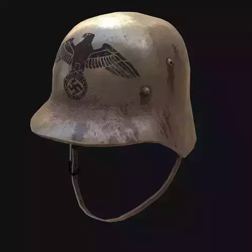 Rusty Nazi Helmet Low-poly 3D model