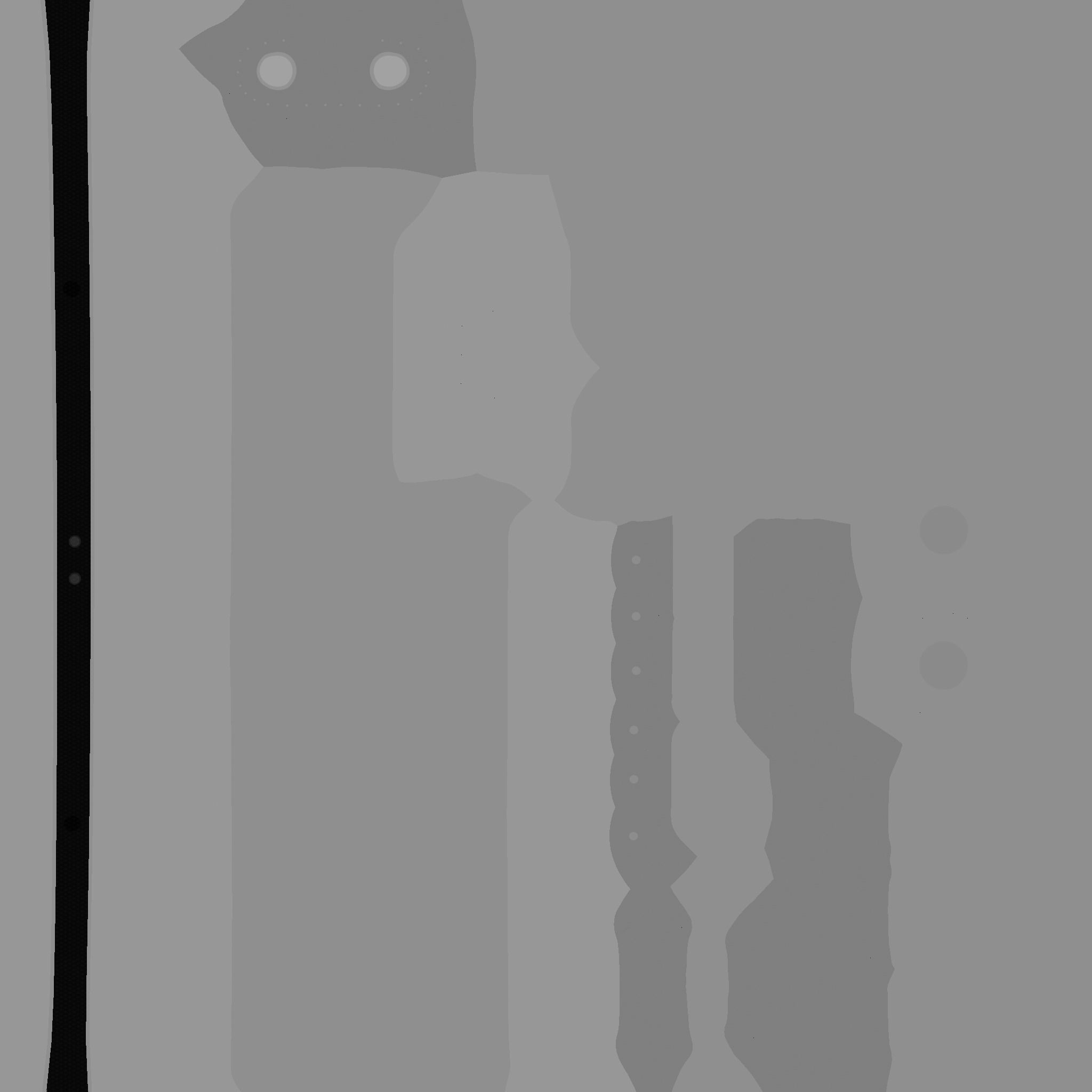 Choker Collar B02 Black Gold - Character Design Punk Gothic Low-poly 3D model_17