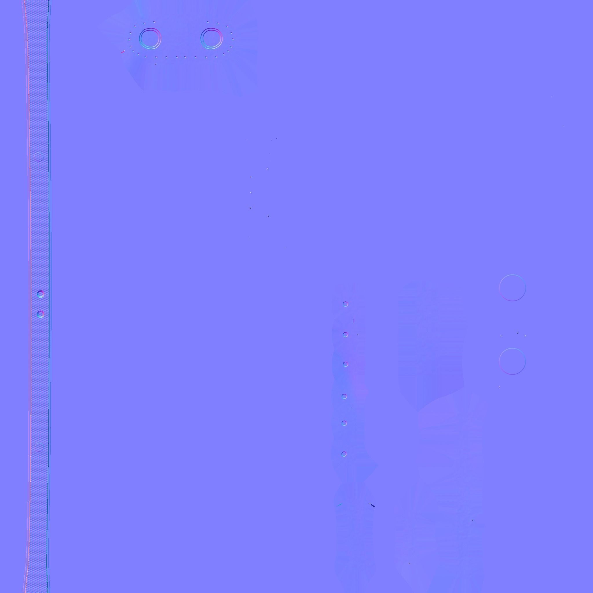 Choker Collar B02 Black Gold - Character Design Punk Gothic Low-poly 3D model_19