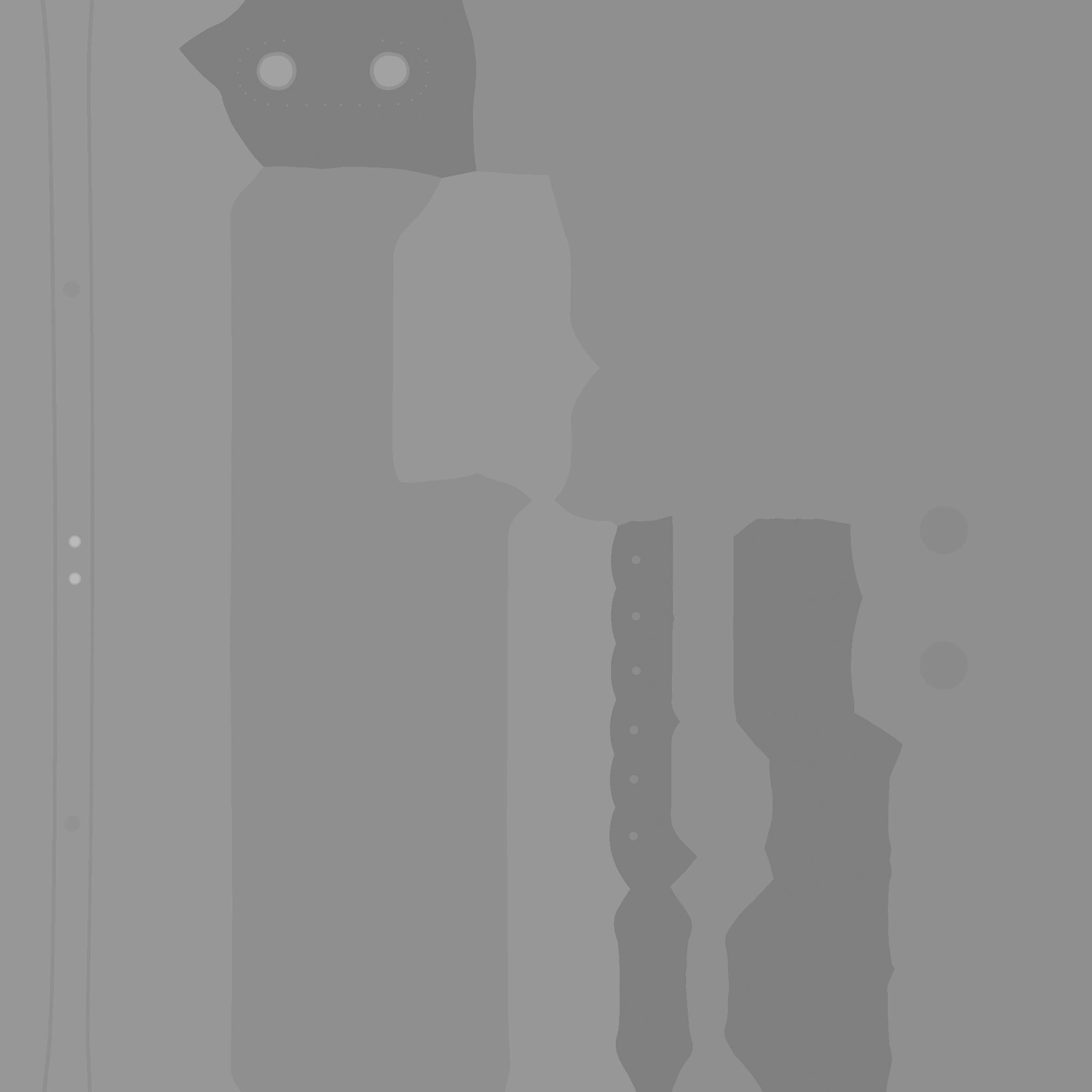 Choker Collar B03 Black Purple - Character Design Punk Gothic Low-poly 3D model_17