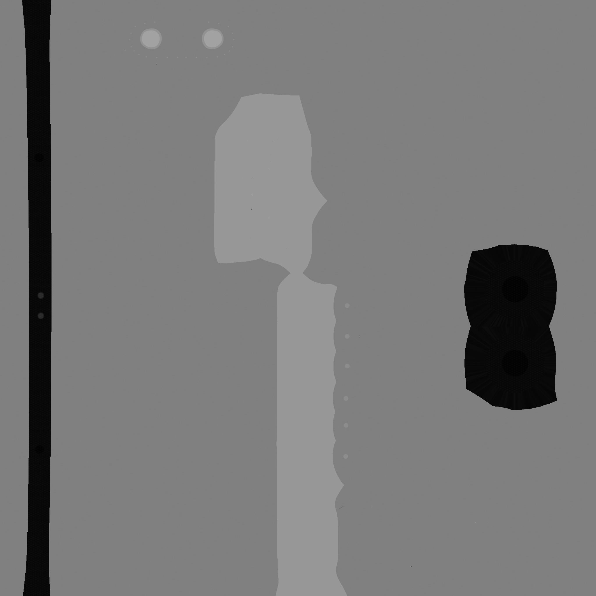 Choker Collar B04 Aluminum - Character Design Punk Gothic Low-poly 3D model_17