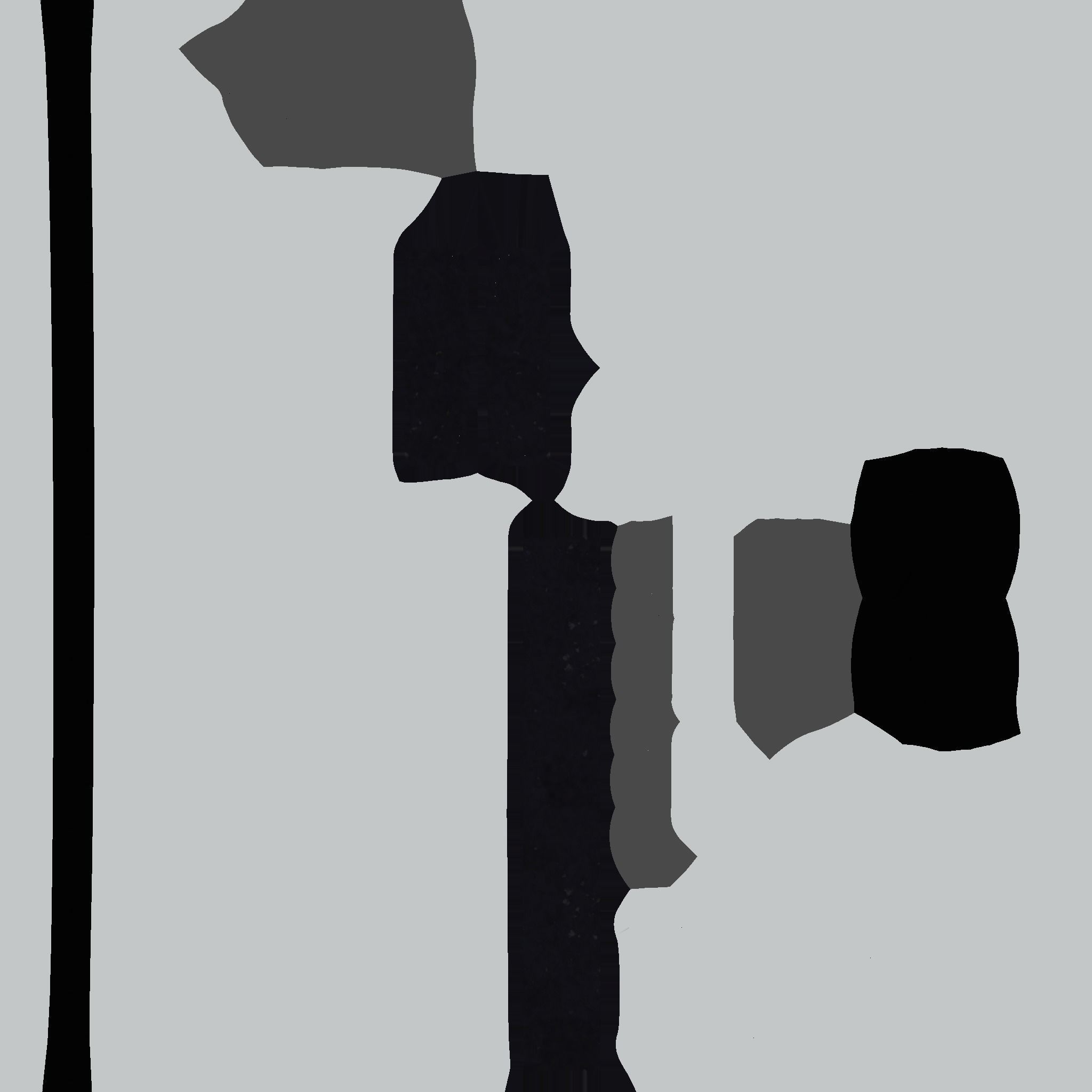 Choker Collar B04 Aluminum - Character Design Punk Gothic Low-poly 3D model_16