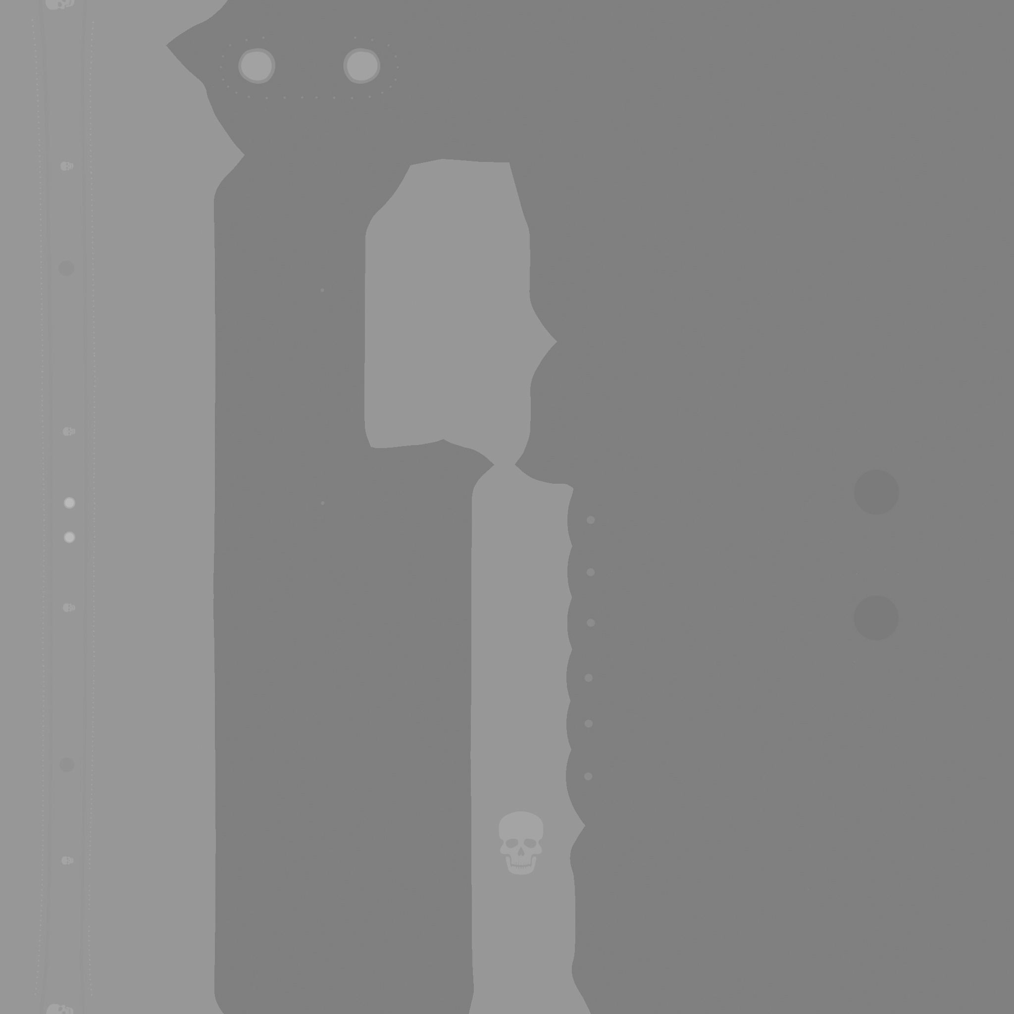 Choker Collar B05 Black Skull - Character Design Punk Gothic Low-poly 3D model_15