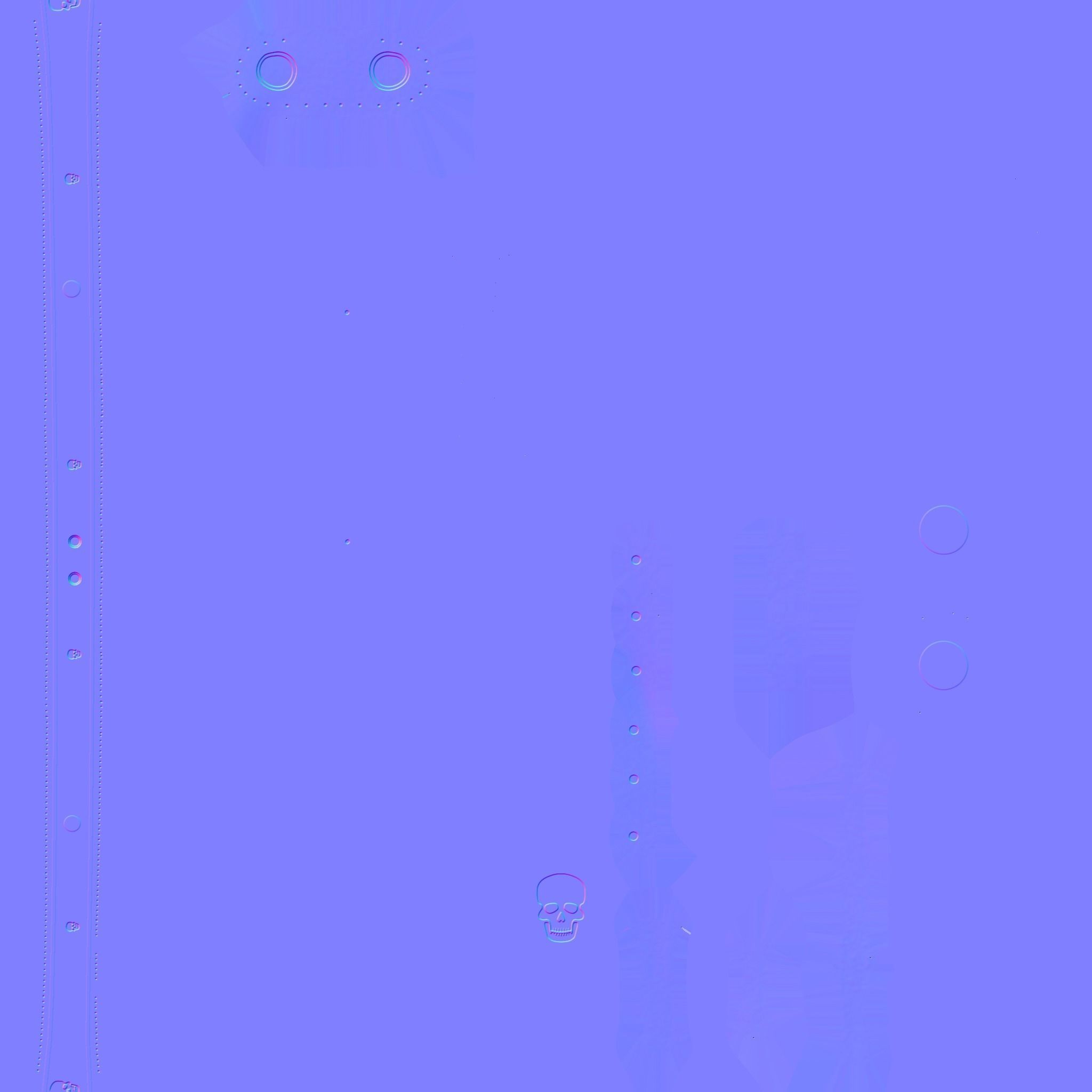 Choker Collar B05 Black Skull - Character Design Punk Gothic Low-poly 3D model_17