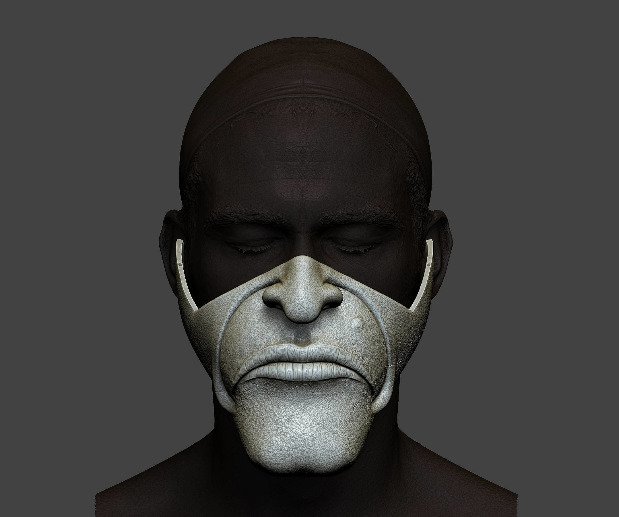 Mask fromNEW HORROR Black Phone film Grabber mask added new mask 3D print model_28