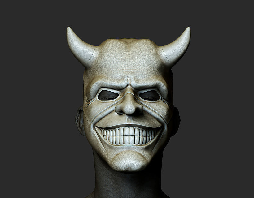 Mask fromNEW HORROR Black Phone film Grabber mask added new mask 3D print model_8