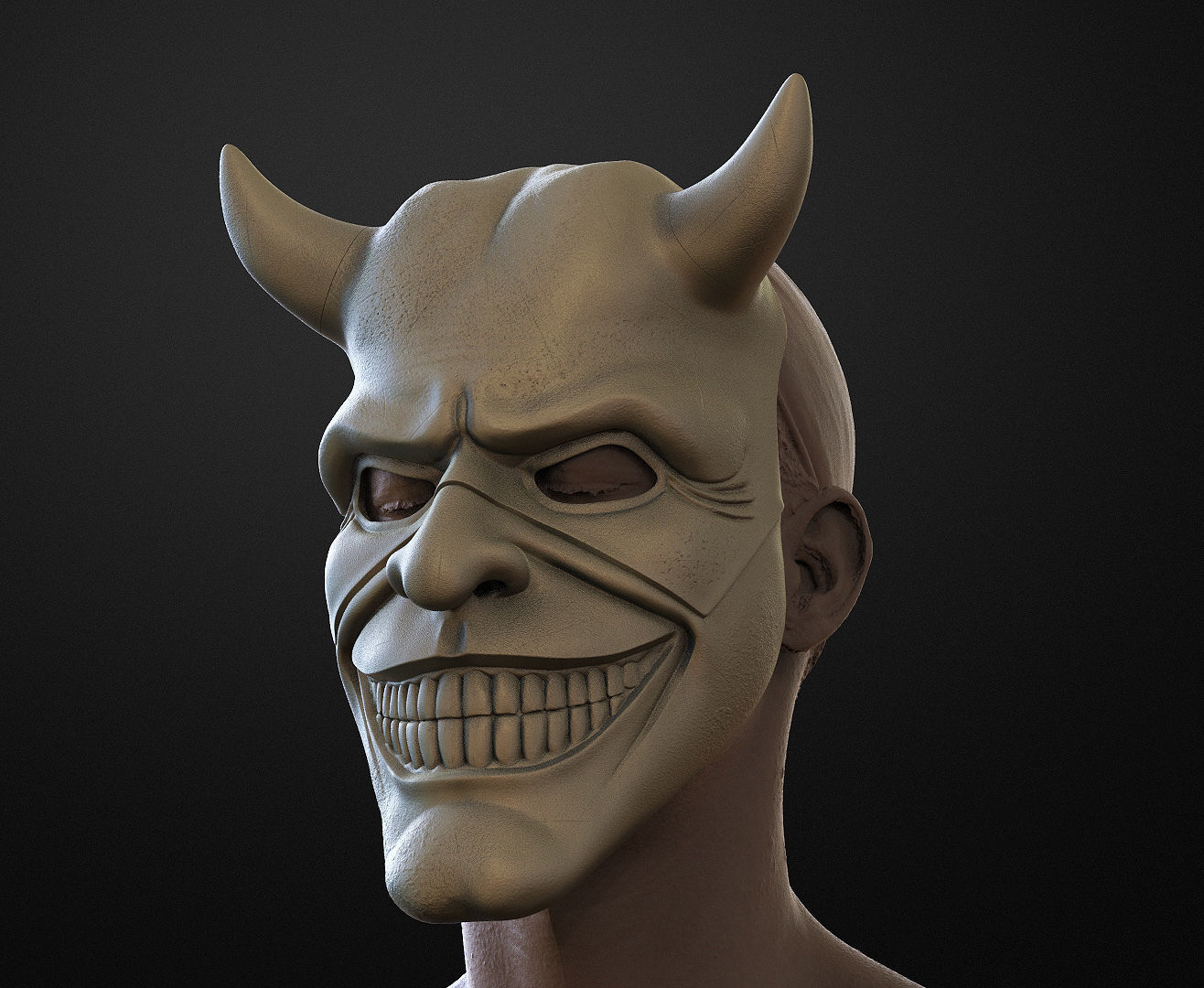 Mask fromNEW HORROR Black Phone film Grabber mask added new mask 3D print model_1