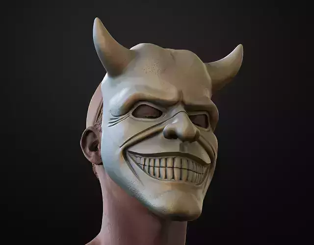 Mask fromNEW HORROR Black Phone film Grabber mask added new mask 3D print model