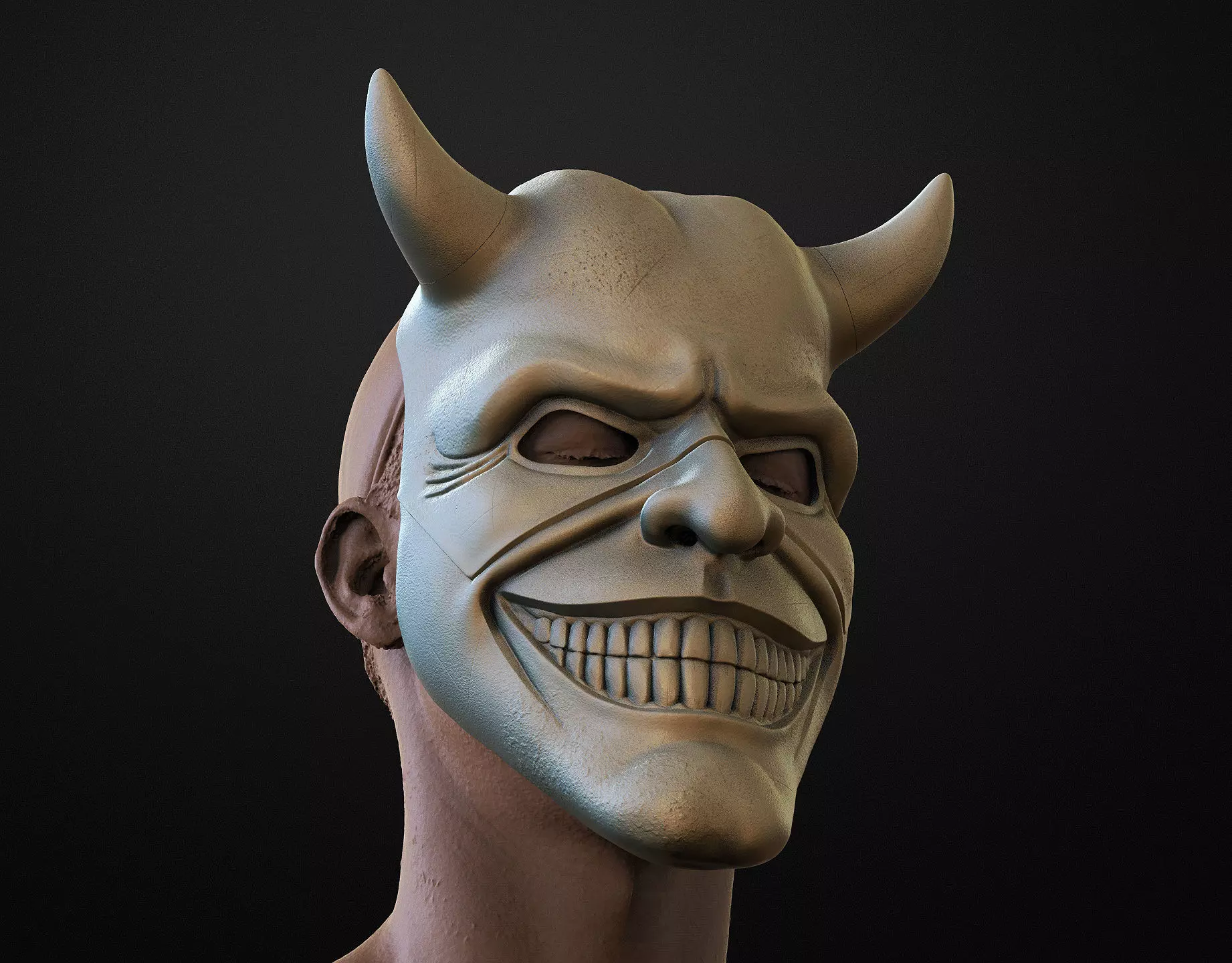 Mask fromNEW HORROR Black Phone film Grabber mask added new mask 3D print model_0