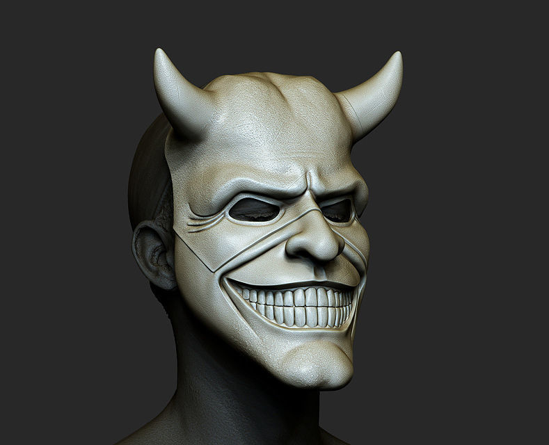 Mask fromNEW HORROR Black Phone film Grabber mask added new mask 3D print model_5