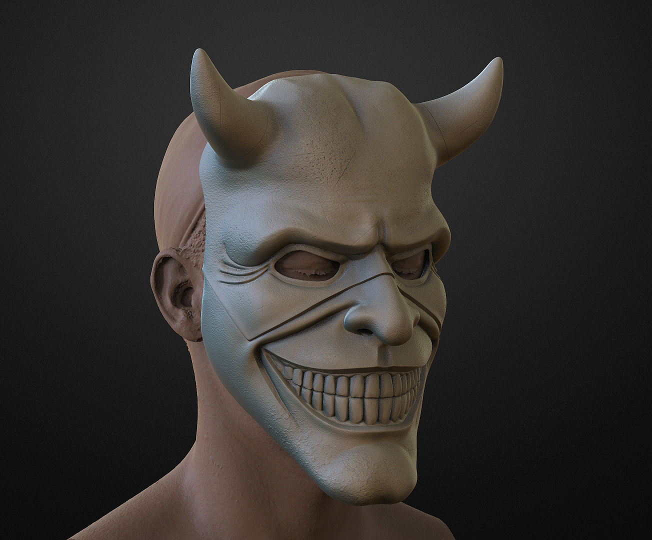 Mask fromNEW HORROR Black Phone film Grabber mask added new mask 3D print model_3