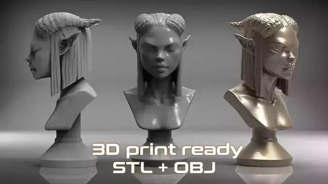 Elf Bust PrintReady