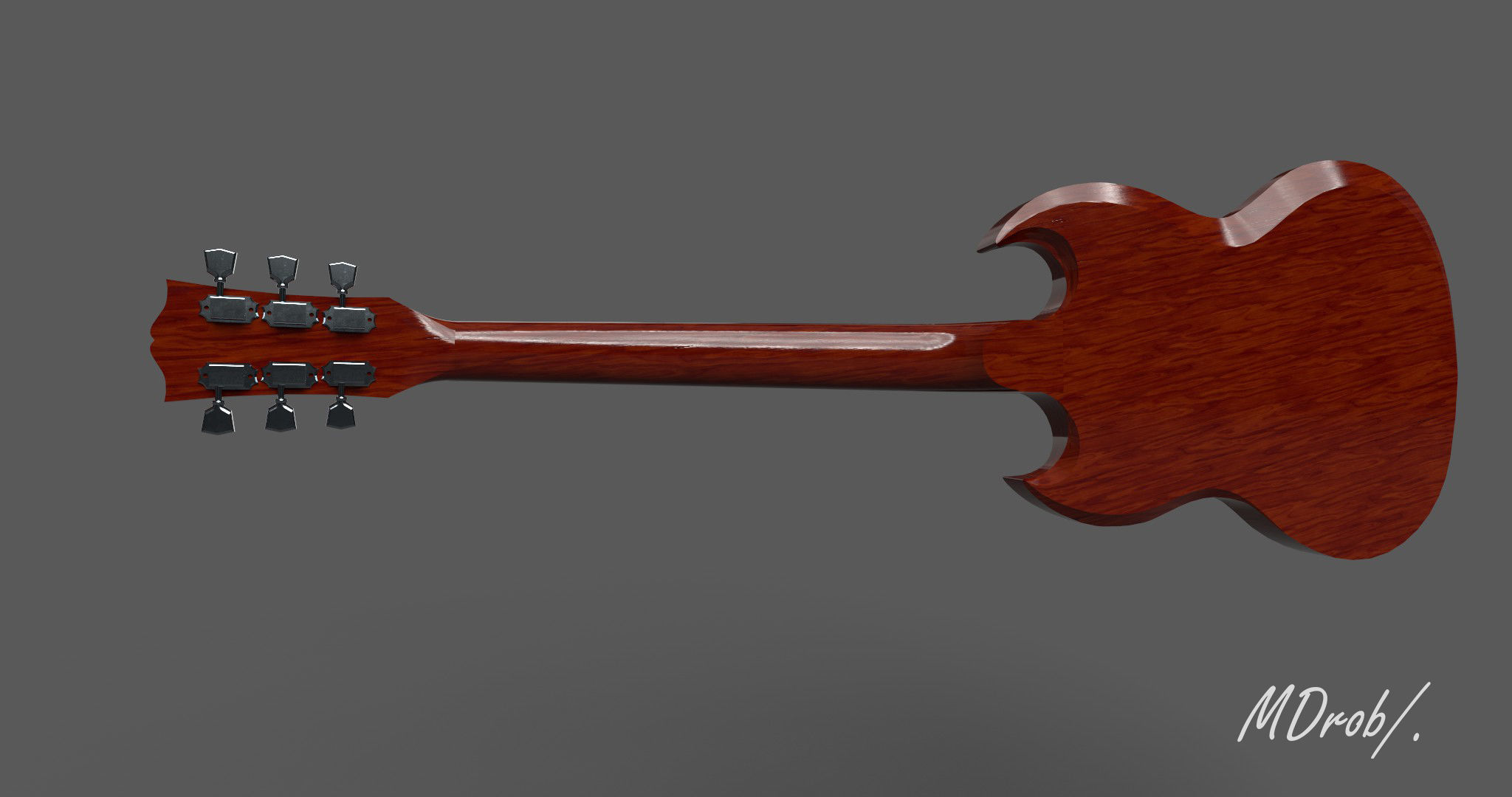 Gibson SG Electric guitar 3D model_5