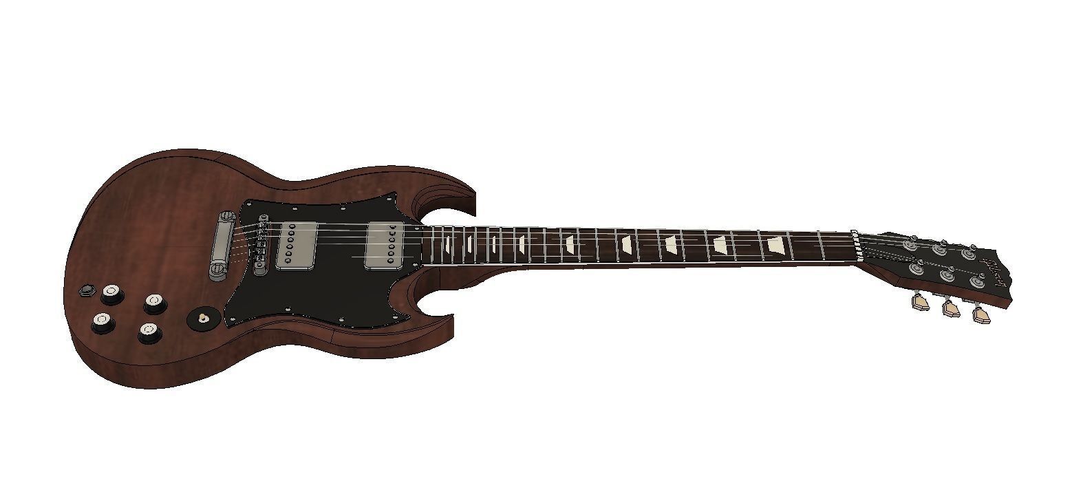 Gibson SG Electric guitar 3D model_11
