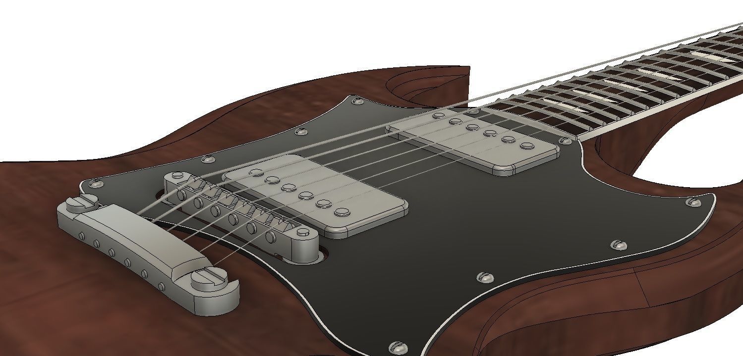 Gibson SG Electric guitar 3D model_12