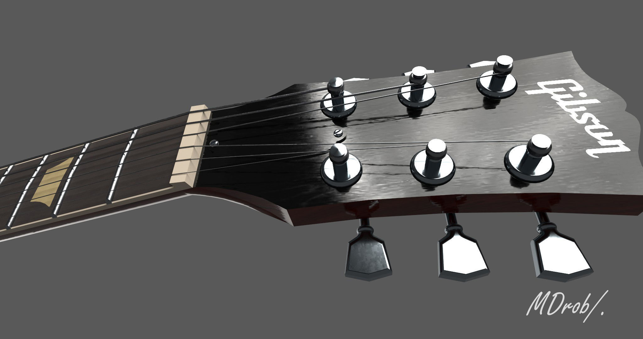 Gibson SG Electric guitar 3D model_4