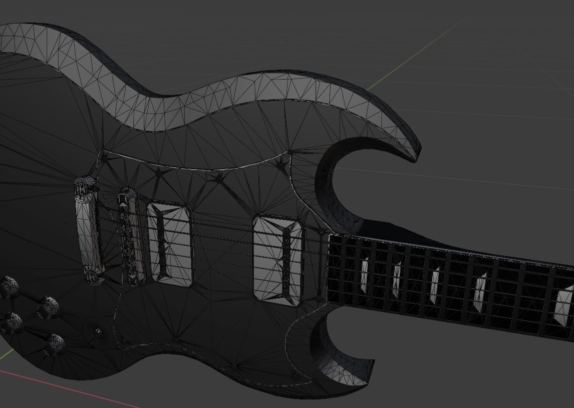 Gibson SG Electric guitar 3D model_10