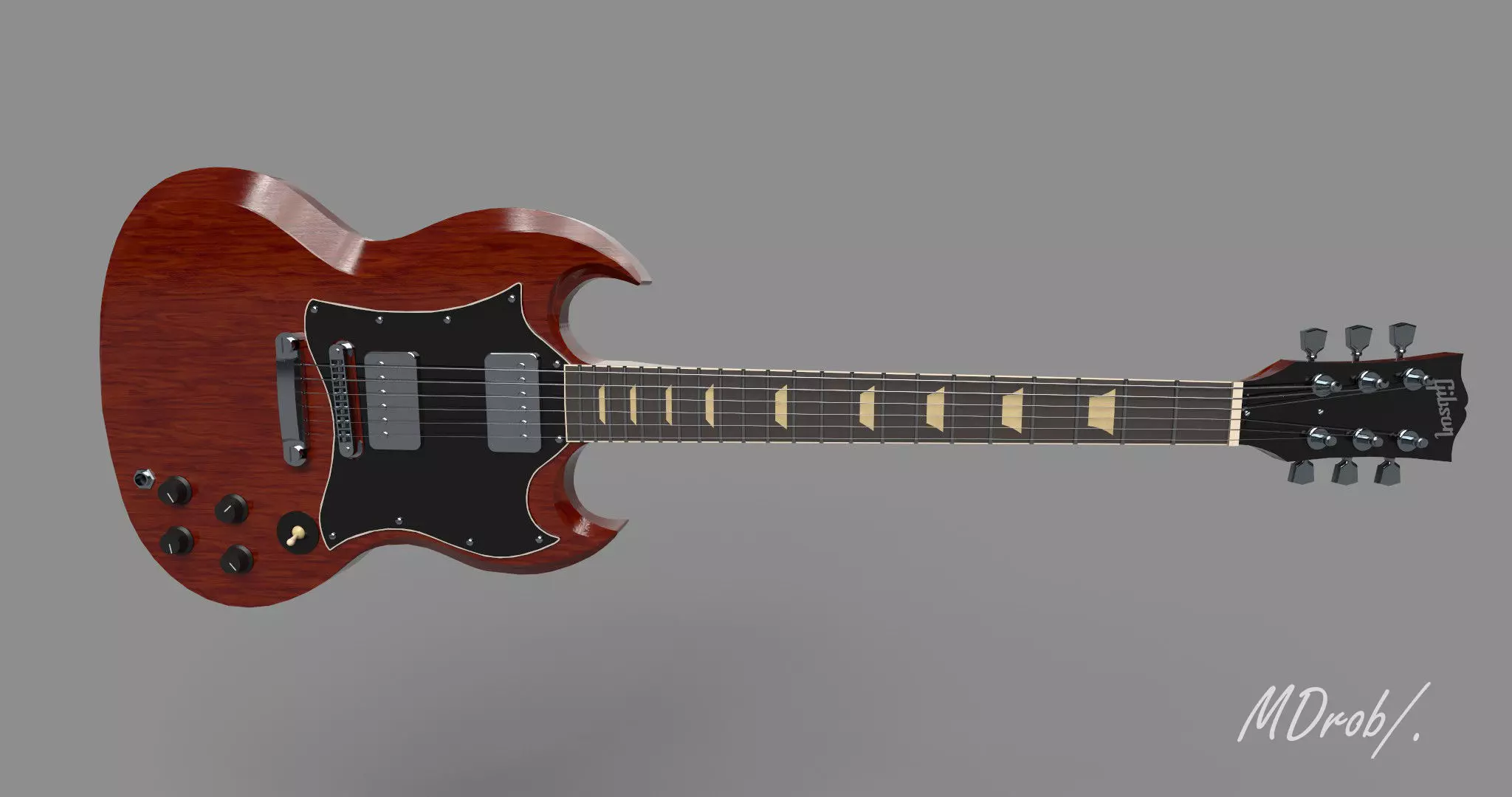 Gibson SG Electric guitar 3D model_0