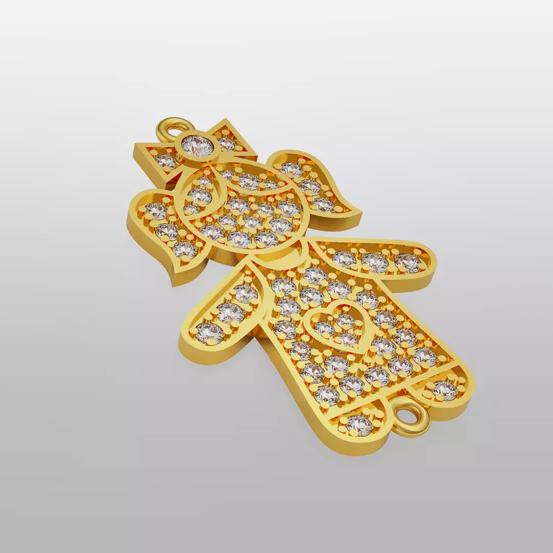 Girl pendant Free 3D print model