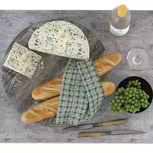 Cheese and Wine Decor Set