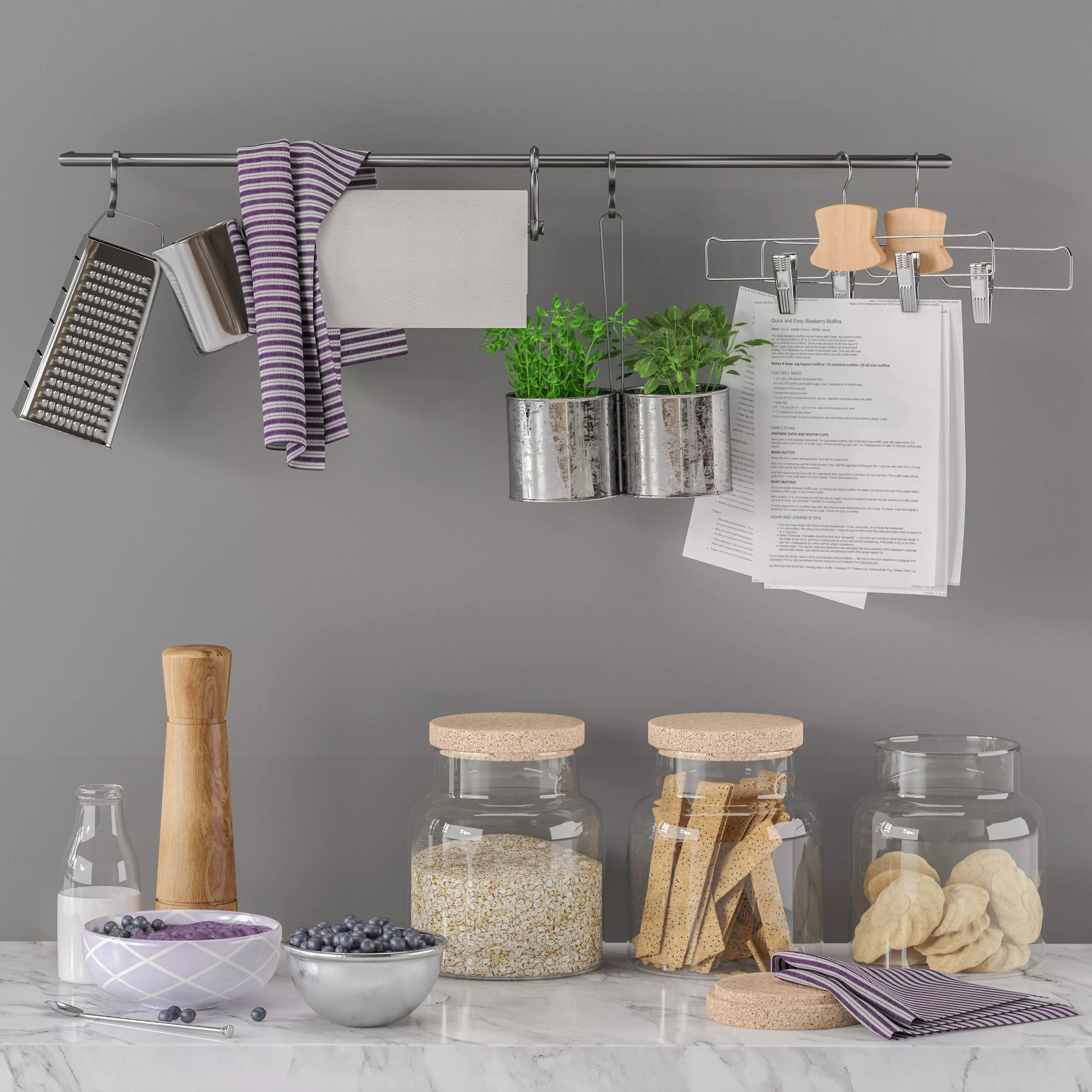 Kitchen Decor Set 3D model