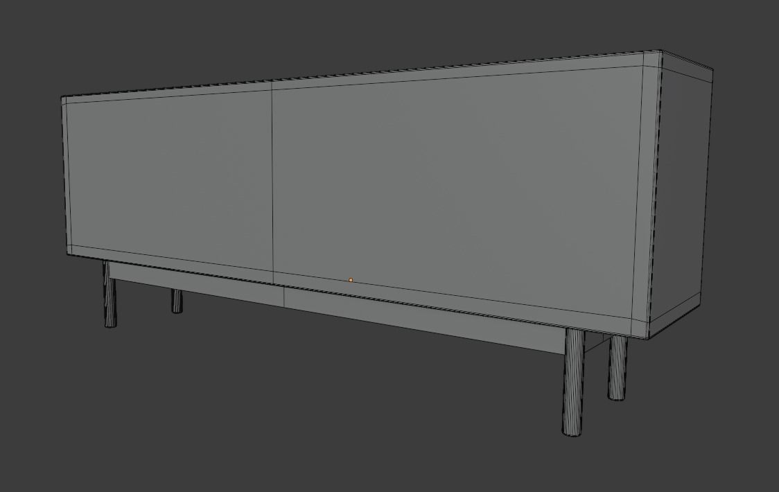 Japan Style Cabinet Pbr 3D model_9