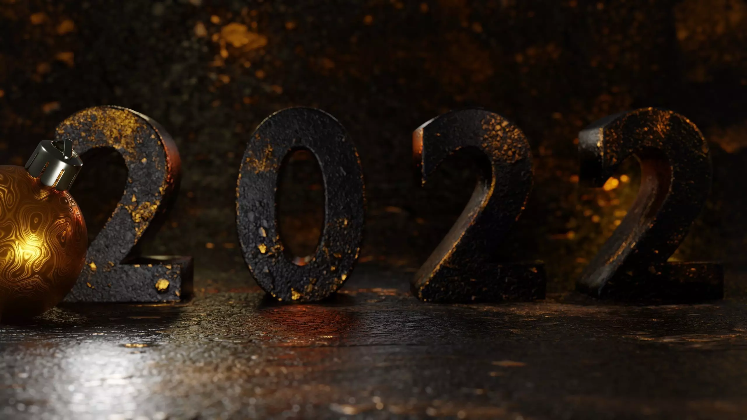 New Year 2022 blender Free 3D model