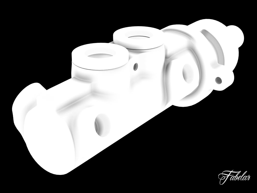 Brake master cylinder 3D model_5